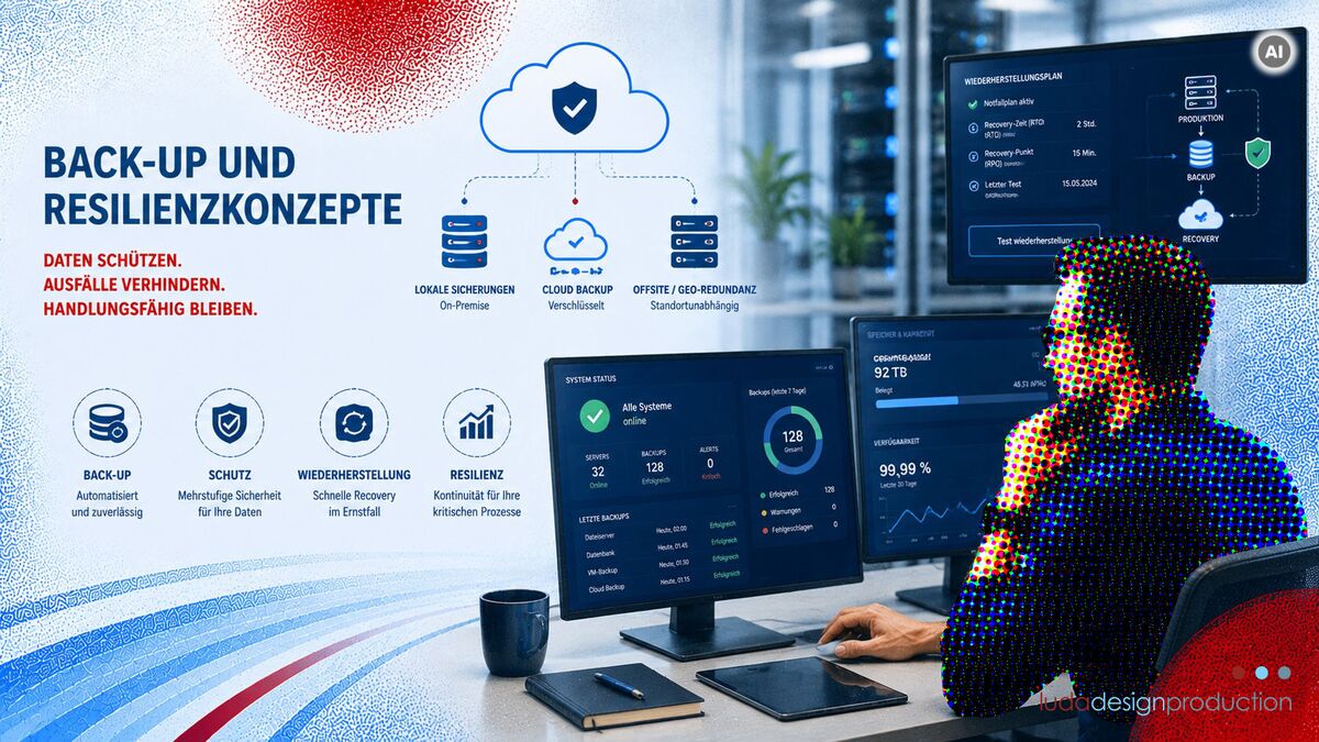Mehre Personen diskutieren über IT-Sicherheit (AI-GENERATED)